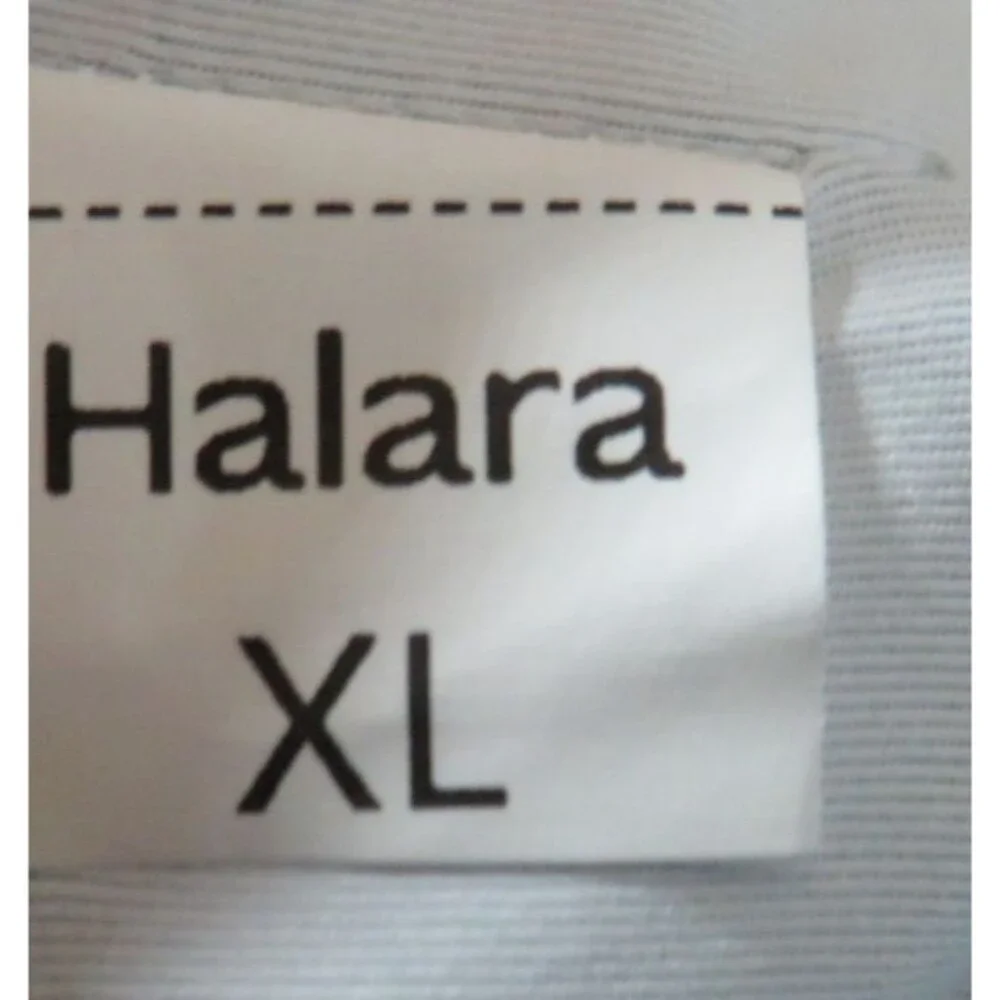 Halara Deep V Halter Tie Padded Bikini Swim Top Lake Blue Size XL 16